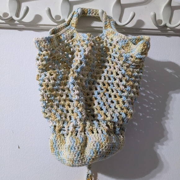 🌈 NEW Market Shopping Tote Reusable Boho HANDCRAFTED Crochet - Picture 6 of 8
